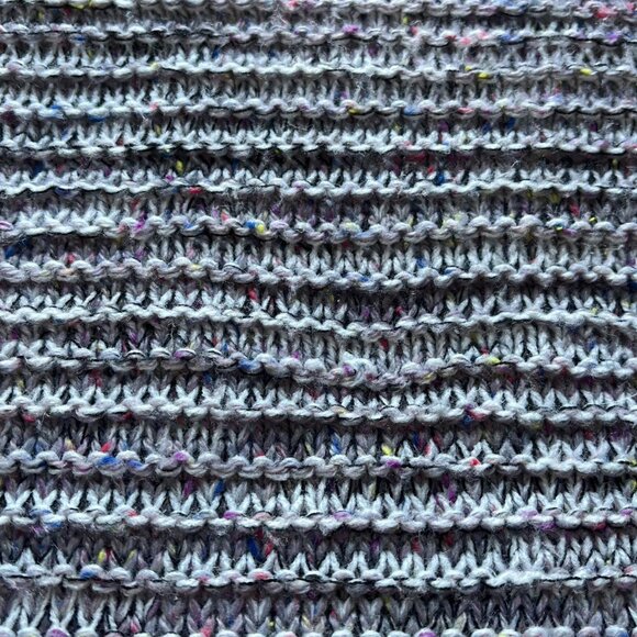 Grey And Multi Colored Striped Sweater, Faded Glory Ribbed Pullover, Size medium - Picture 4 of 7